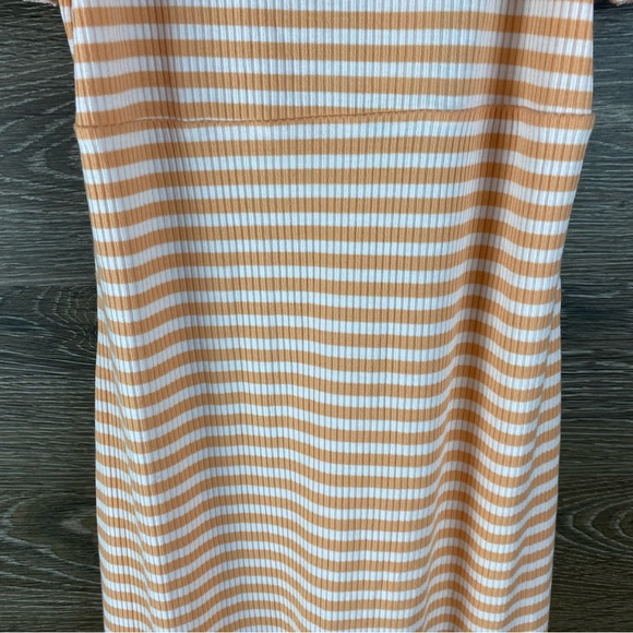 Vero Moda Nordstrom Maria the mini stripe dress coral/ white striped NWT Size M - Picture 3 of 10